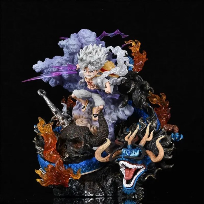 [Original] Luffy Gear 5 Vs Kaido Dragon Diorama Action Figure One Piece Collectib Terbaru