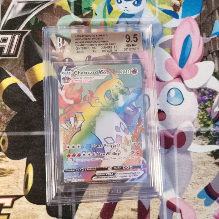 ✅Baru Charizard Vmax Tournamen Promo Hr Indonesia Bgs 9.5 Berkualitas