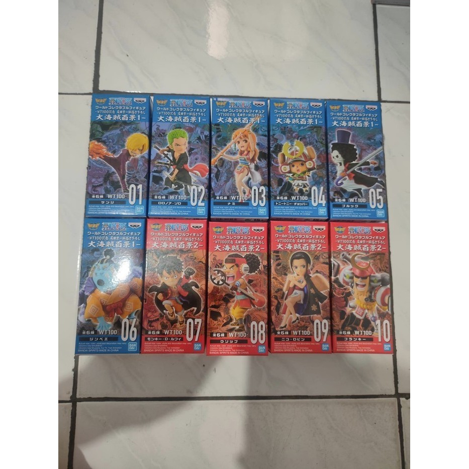 [Ori] Wcf One Piece Wt100 Wt 100 Vol 1  2 Straw Hat Pirates Set 10 Ori Terbaru