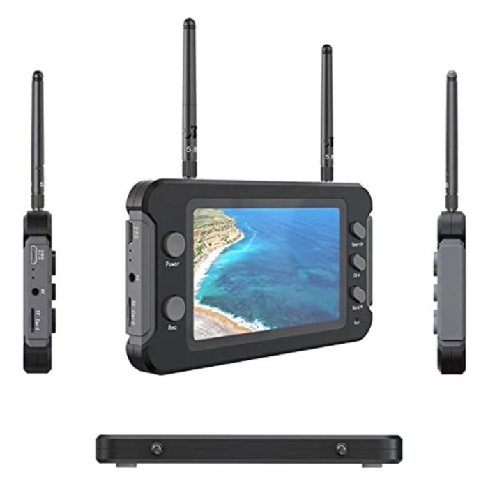 ✅Baru Fpv Monitor 5.8G Dvr 40Ch 4.3 Inch Lcd Display 16:9 Ntsc Pal Terbaru