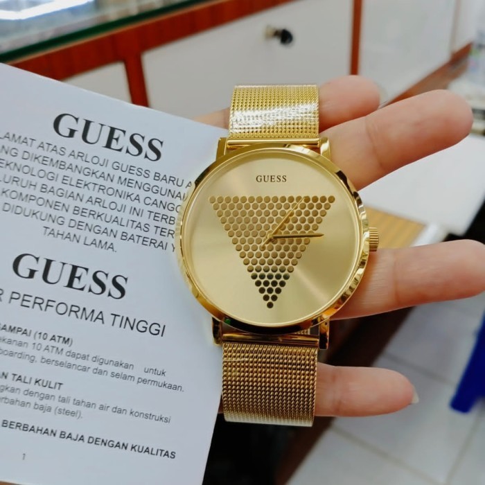 ✅Ori Jam Tangan Pria Wanita Guess Gw0049G1 Gold Original Terbatas