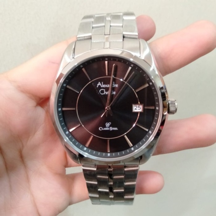 ✅Original Jam Alexandre Christie Pria Ac 8578 / Ac8578 Silver Black Original Limited