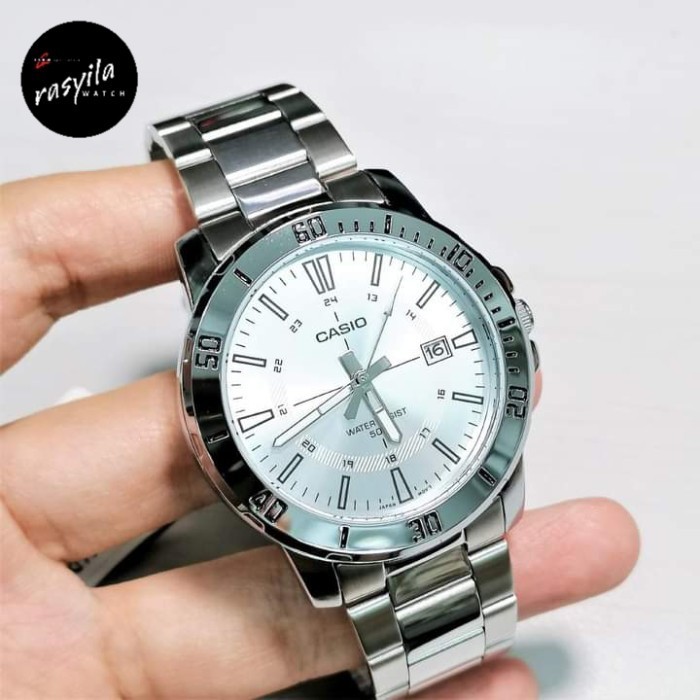 ✅Ready Casio Mtp-Vd01D /Mtpvd01D - 7Cvudf Silver White Terbatas