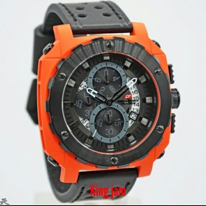 ✅Original Jam Tangan Pria Chronoforce 5323 Original Black Orange Terbatas