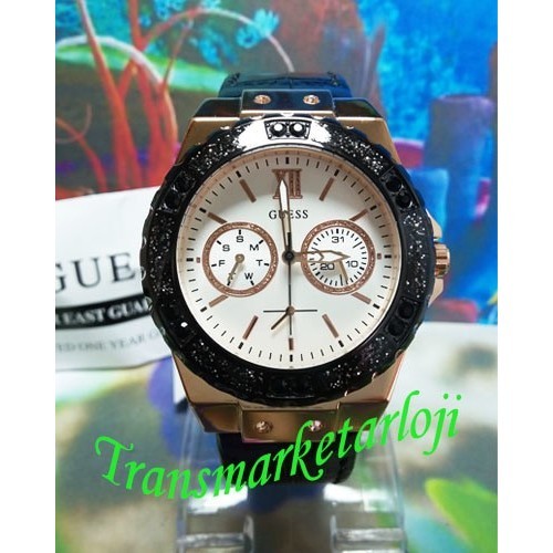 ✅Original Jam Tangan Pria Guess W0775L9 Rose Gold Hitam Original Garansi Resmi Terbatas