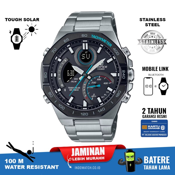 ✅Ready Casio Edifice Ecb-950Db-1A Ecb950 Ecb950 Original Garansi Resmi Terbaru