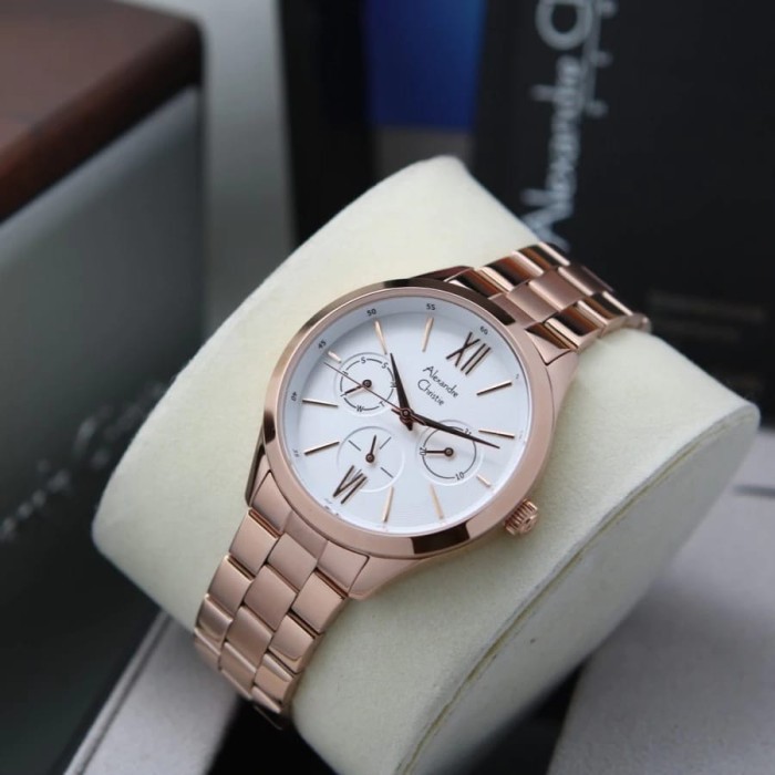 ✅Termurah Alexander Christie 2796 Ac 2796 Ac 2796 Rosegold White Wanita Original Terbatas
