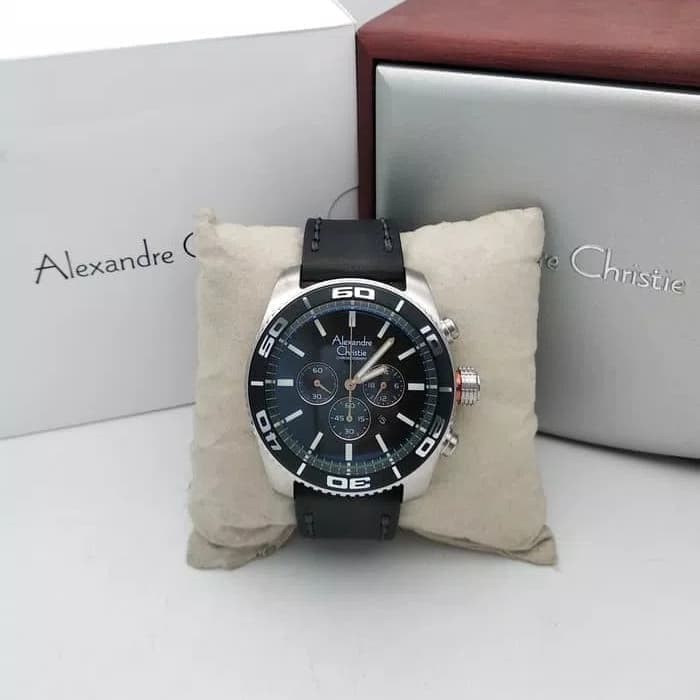 ✅Sale Jam Tangan Pria Original Alexandre Christie Ac 6500 Mc Blacksilver Berkualitas