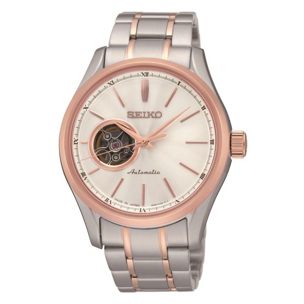 ✅Ori Jam Tangan Seiko Ssa084J1 Presage Automatic Silver Gold Diskon