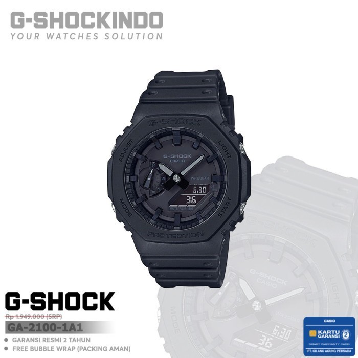 ✅Ori Casio G-Shock Ga-2100-1A1 / Ga-2100-1A1Dr Terbatas