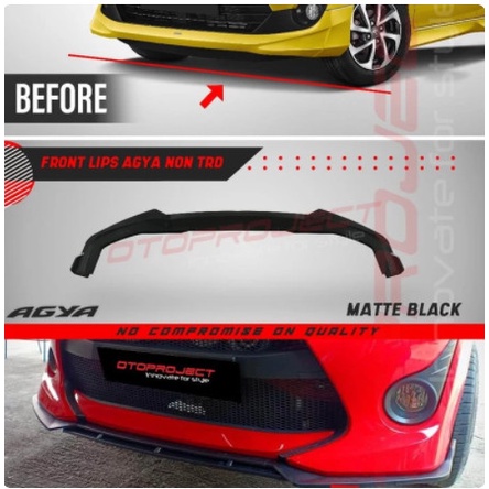 ✨New Ori Front Lip Bumper All New Agya 2018 Matte BlackNon Trd Limited