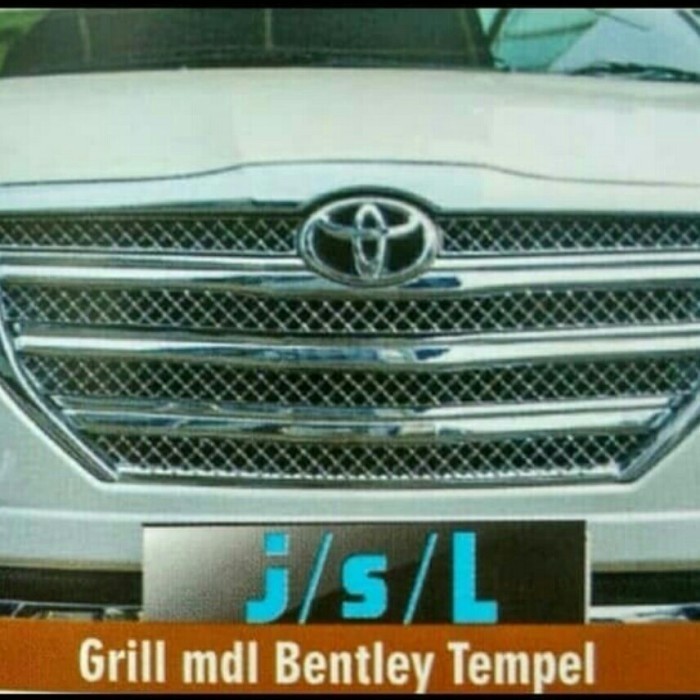 ✨New Ori Paket List Grille Chrome  Grill Model Bentley Grand Innova 2012-2015 Limited