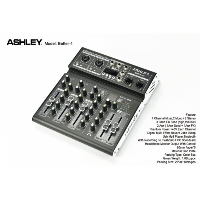 Mixer Ashley 4 Channel Original