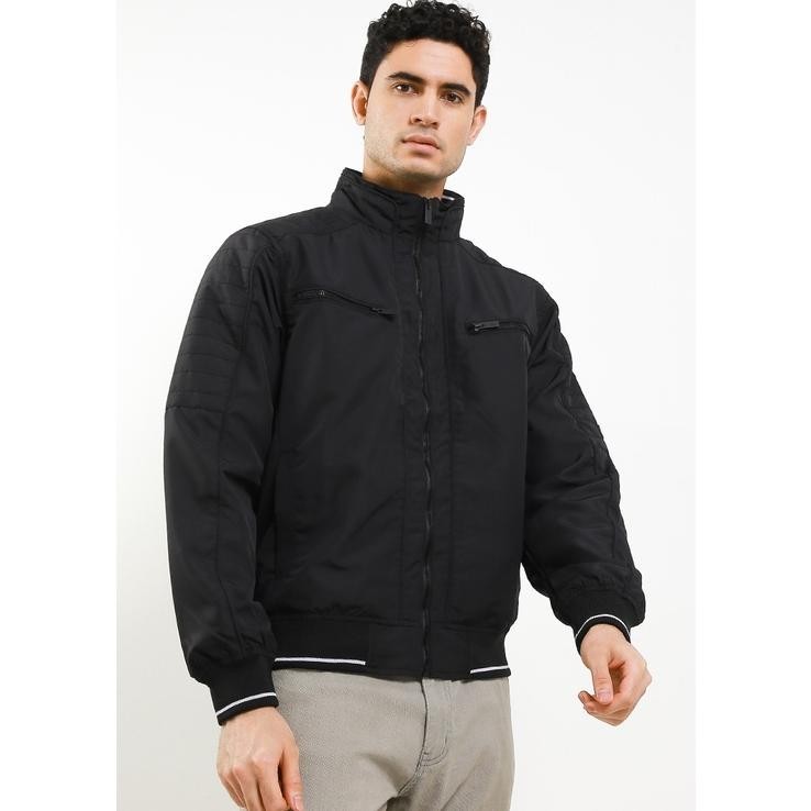 Jacket Bomber Pria Motor Keren Zarghami Parasut Jk Prs 535 06 Blk Black