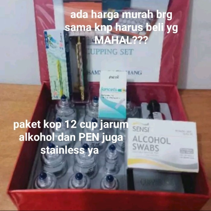 Paket Bekam Kop Sammora 12 Pen Alkohol Jarum