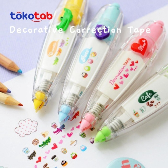 

Nikmati Tokotab - Correction Tape Decoration Tape/Deco Tape/ Sticker Kawaii Bergaransi