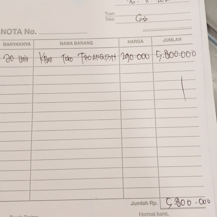 

Promo Nota Penjualan