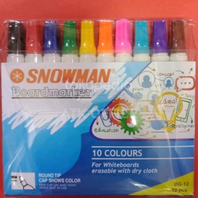 

Spidol Boardmarker Snowman 1Set 10 Warna