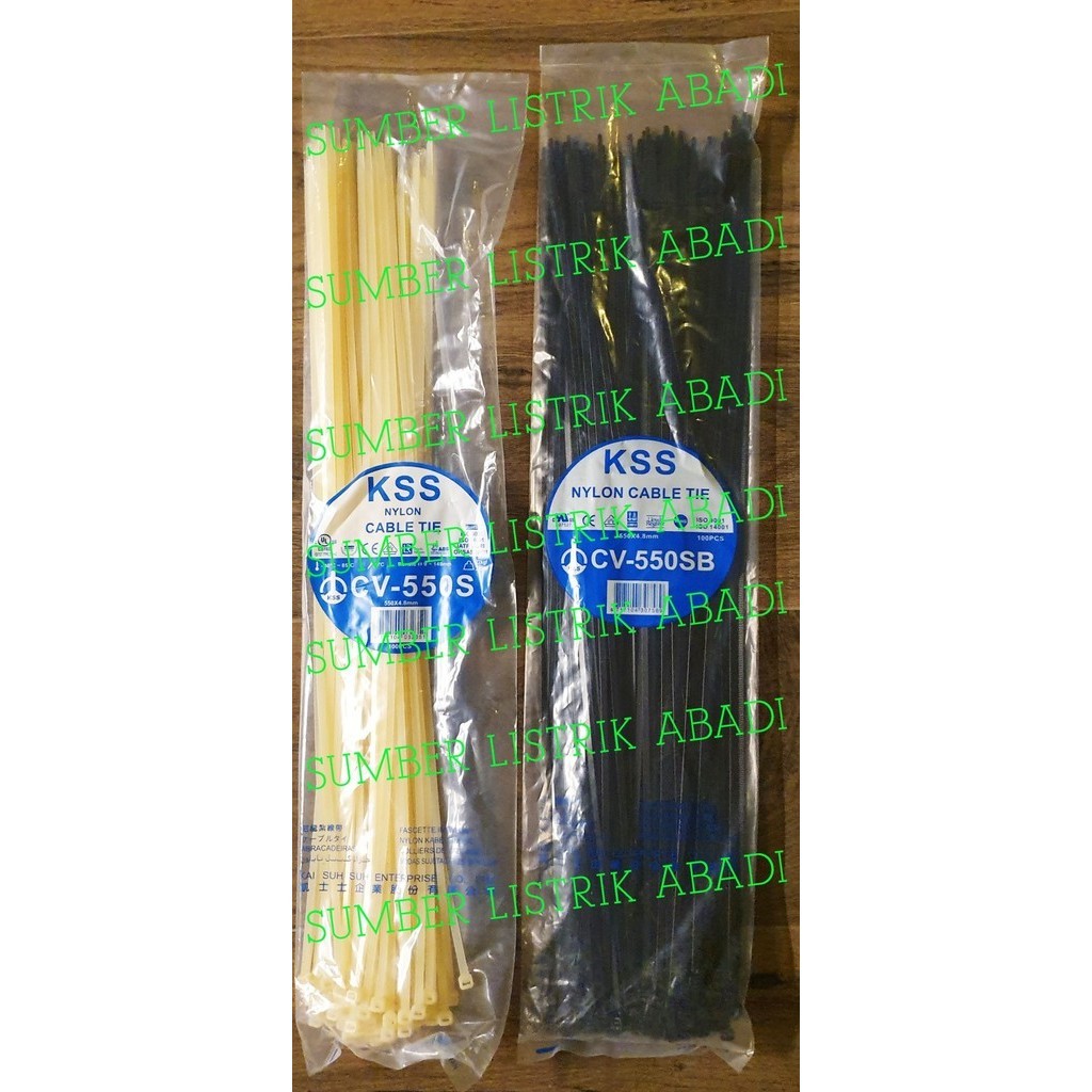 

Promo Kabel Ties Kss Cv 550 S Isi 100Pcs (Hitam/ Putih)