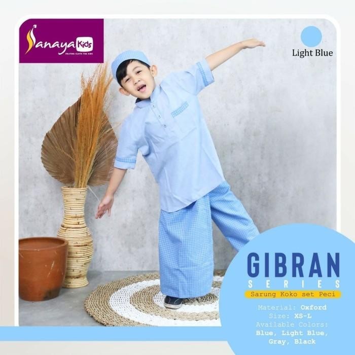 Sarung Koko Peci Anak Series Gibran - Sanaya Kids