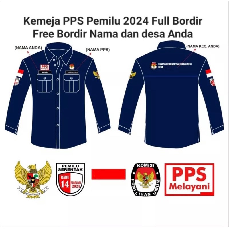[OUR BEST] SPECIAL PRICE Seragam Kemeja PPS PPK SEKRETARIAT Pemilu Serentak 2024