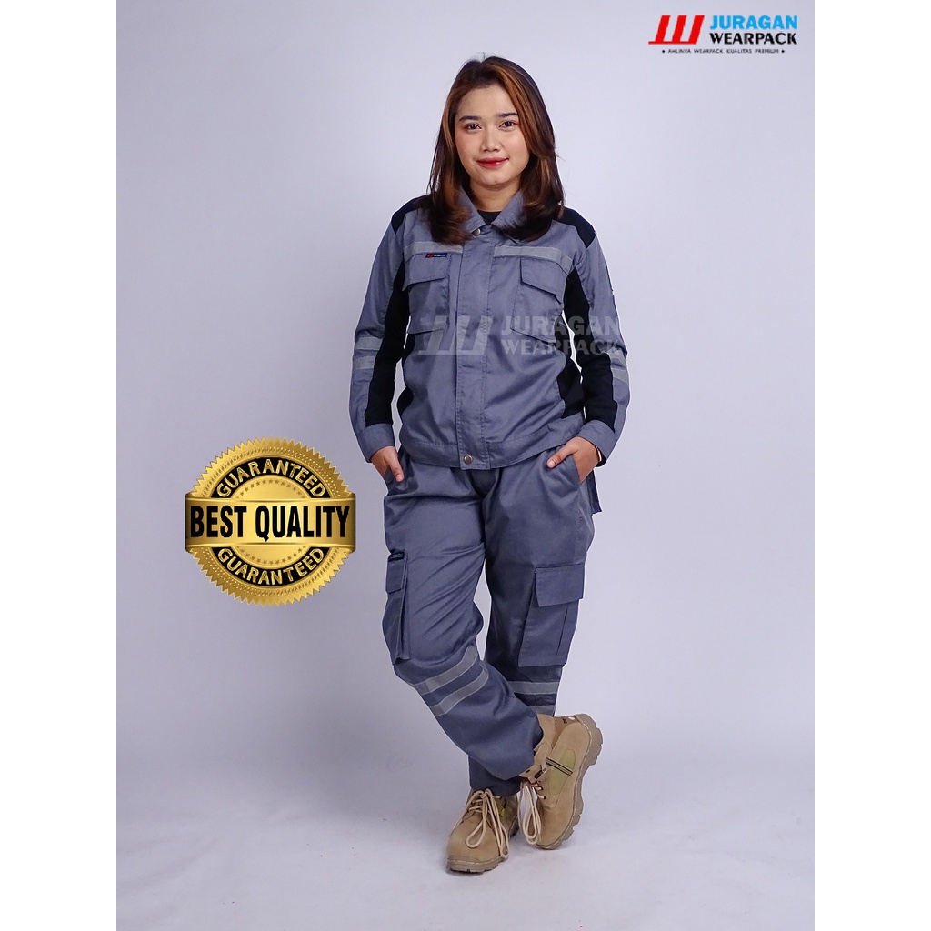 [OUR BEST] SPECIAL PRICE Juragan Wearpack - Wearpack Safety Setelan Warna Abu Hitam Bawahan Celana