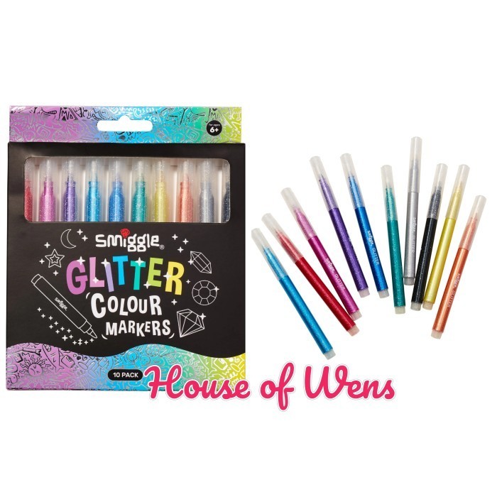 

[Baru] Smiggle Glitter Marker Pack X10 - Spidol Gliter Smiggle Terbatas