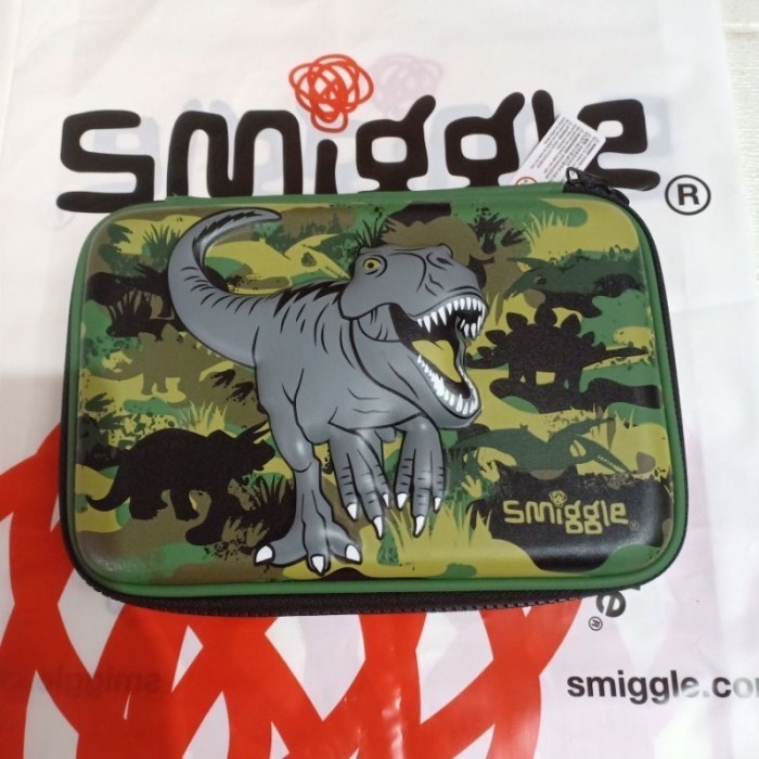 

[Baru] Smiggle Pencil Case Hardtop Dino T Rex Tempat Pensil Anak Original Diskon