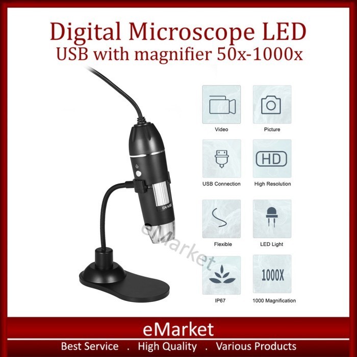 

[Baru] Mikroskop Digital Elektronik Led 50X-1000X Usb Microscope Dengan Brack Limited