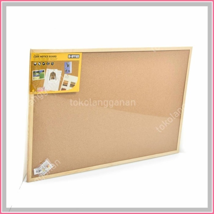 

[Baru] Bi-Silque Cork Board Papan Buletin 90X60 Cm Diskon