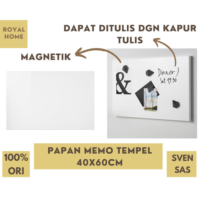 

[Baru] Iksvensas Papan Memo Tulis Tempel Putih Steel Memo Board 60X40Cm Diskon