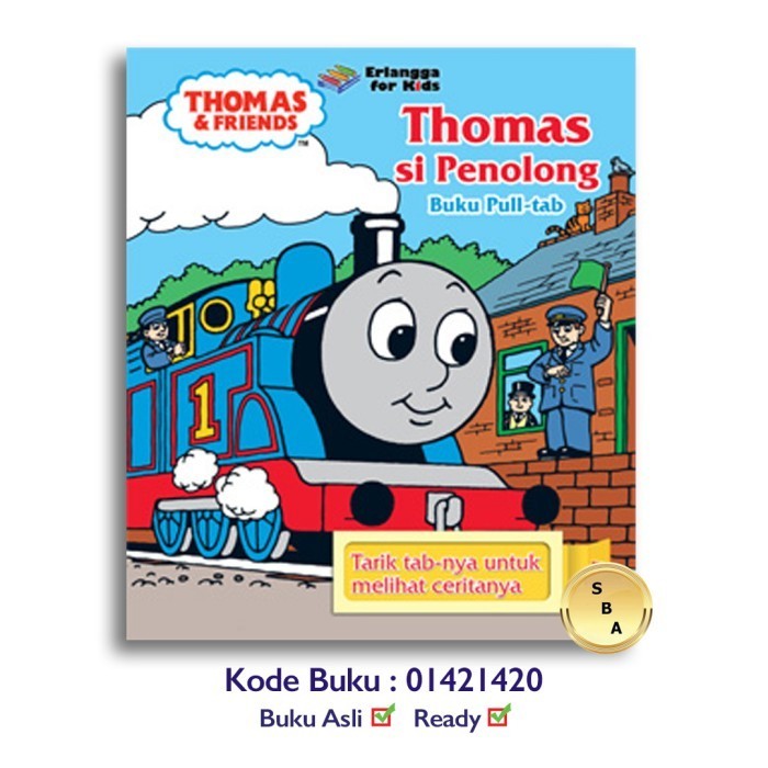 [COD] Buku Thomas  Friends Thomas Si Penolong Buku Pull Tab Erlangga Terbatas