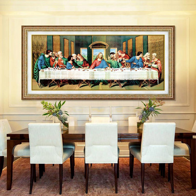 

[Baru] Plastic Crafts The Last Supper Jesus Round Diamond Painting Full Terbaru