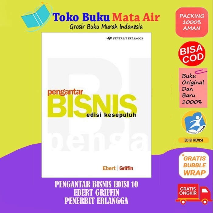 

[Baru] Best Seller Original Pengantar Bisnis Edisi 10 Ebert Griffin Erlangga Berkualitas