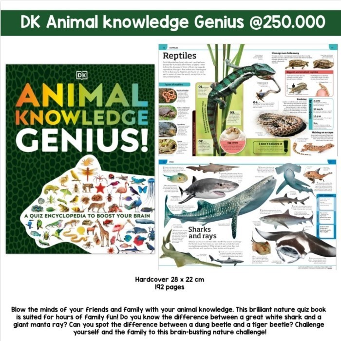 [COD] Dk Animal Knowledge Genius Hardcover Encyclopedia Quiz Diskon