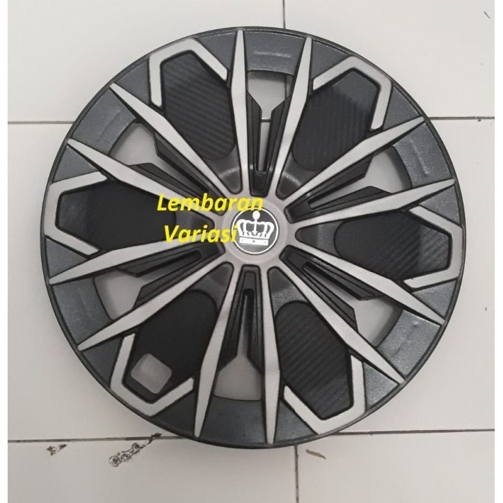 [New Ori] Cover Dop Velg Ring 13 14 Mobil Universal Silver Carbon Berkualitas