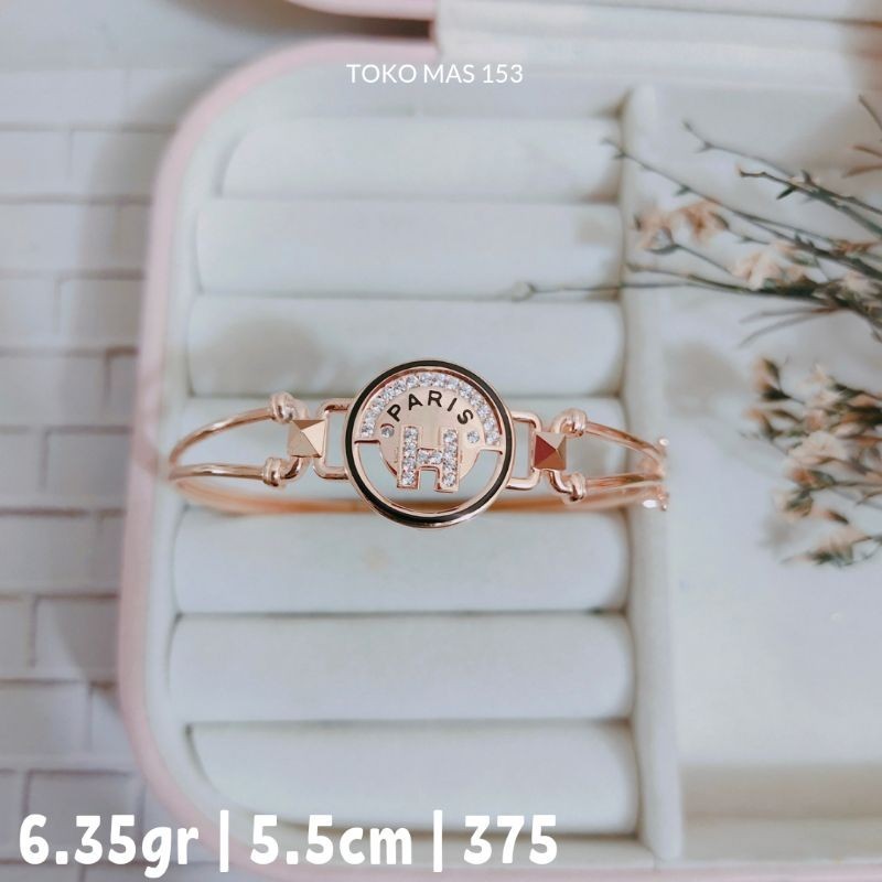 WAJIB TANYA STOCK Gelang Bangle Model Fashion Emas Asli Kadar 375