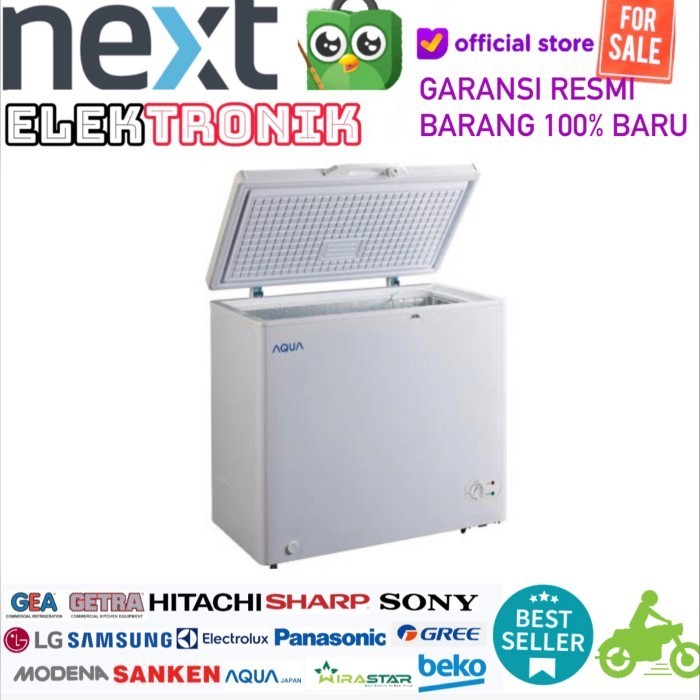 [Baru] Aqua Aqf-310W Chest Freezer Garansi Resmi Aqf310 Kulkas Box Beku Terbaru
