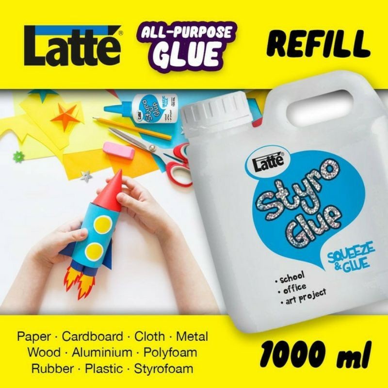 

latte styro glue 1000ml lem prakarya