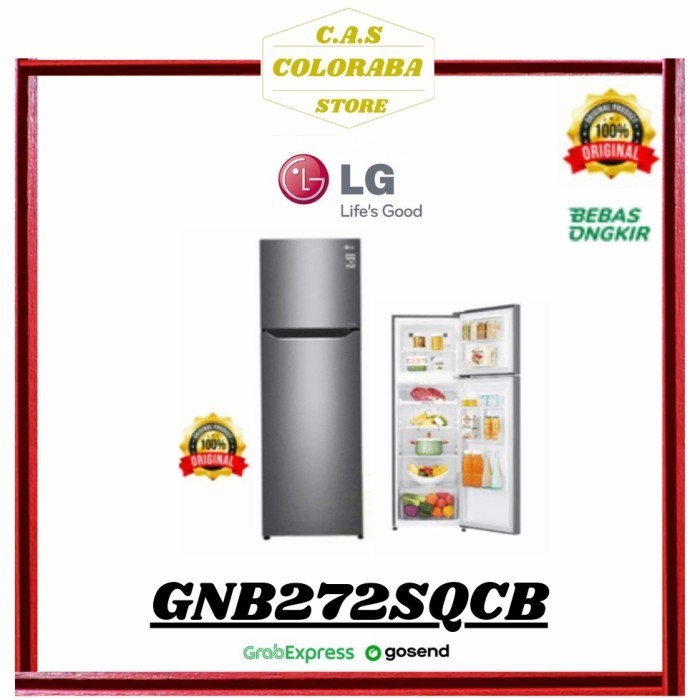 [Baru] Kulkas Lg Gn-B272Sqcb Kulkas 2 Pintu Gnb272Sqcb Gn-B272 Gnb272 272Sqcb Limited