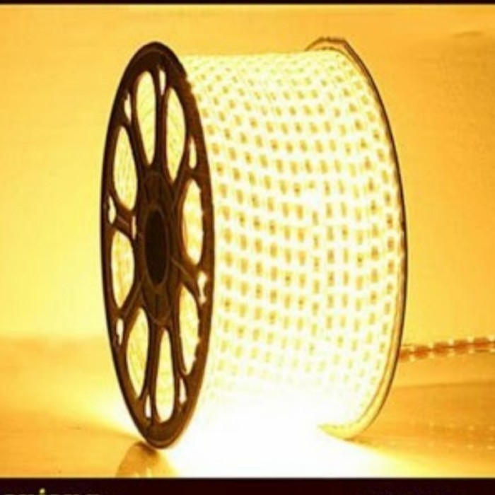 Led strip selang kotak 5050 220V warm white