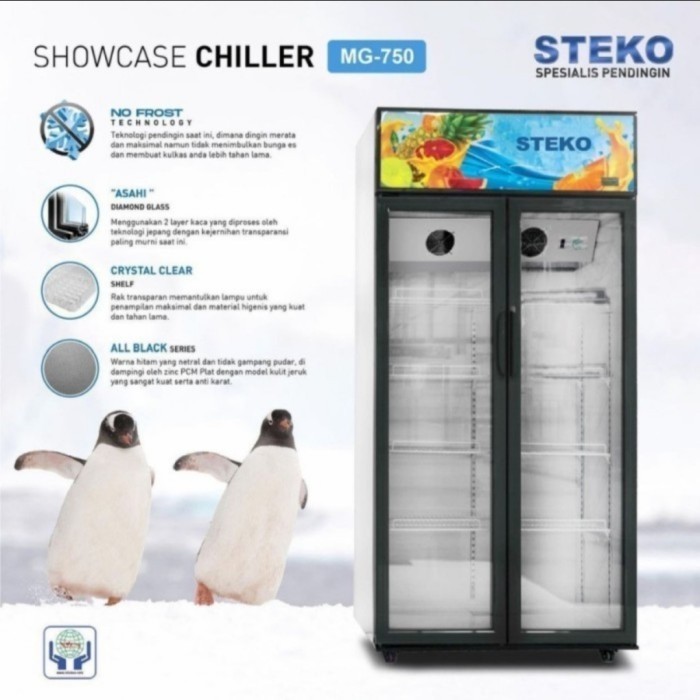 [Baru] Showcase Steko Mg750 Kulkas Pendingin Minuman 2 Pintu Berkualitas