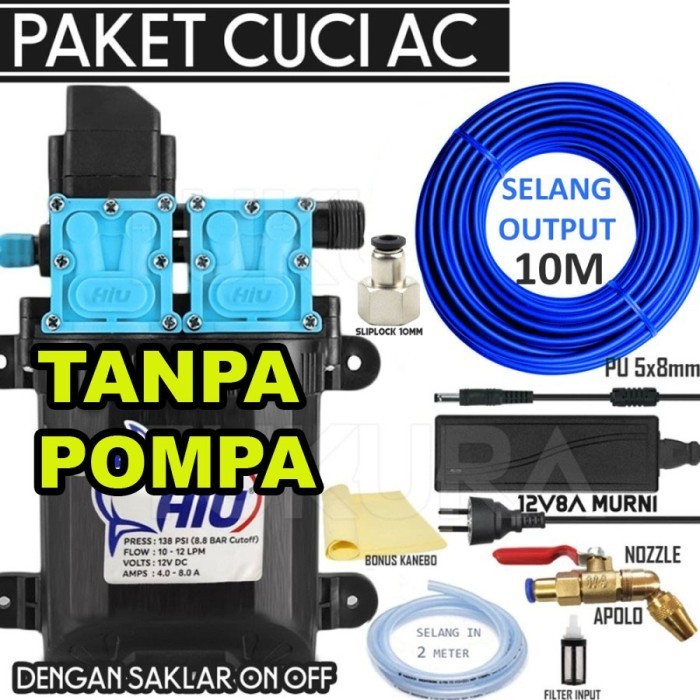 Paket Lengkap Cuci AC bertekanan Tinggi Tanpa Pompa - Nozzle APOLO