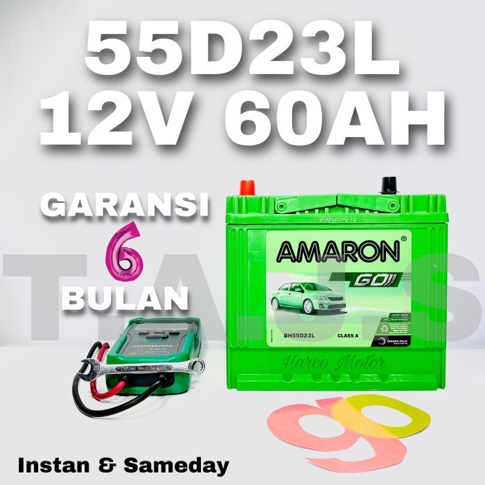 [New] Aki Mobil Toyota Alphard 55D23L Amaron Go Aki Kering Limited