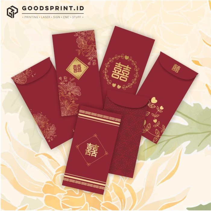 

Angpao Sangjit Amplop Merah Shuangxi Angapu Wedding Premium 6 Pcs
