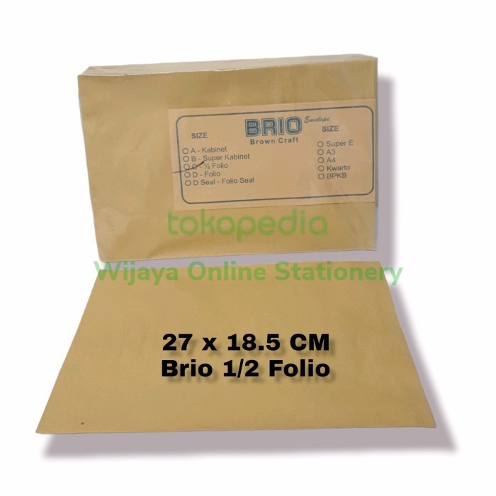 

Amplop 1/2 F4 Brio Pak