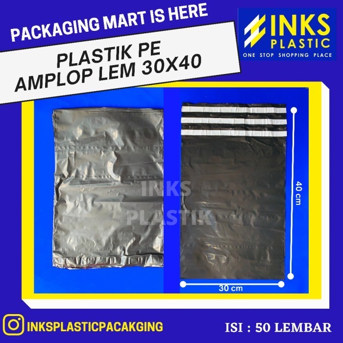 

Polymailer Pe 30X40/Kantong Plastik Amplop Lem/Packaging Online Shop