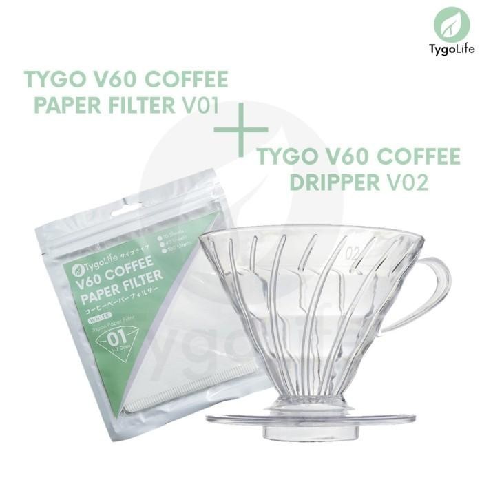 

Manual Brew Set - V60 Coffee Dripper + Coffee Filter Paper by TygoLife