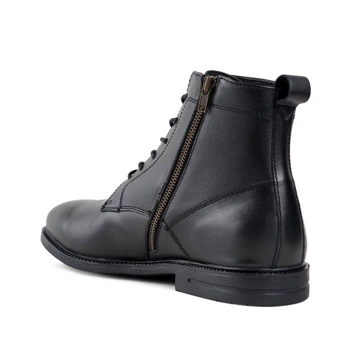 BISA COD - PRABU - GAYUH BLACK CHELSEA BOOTS KULIT PRIA