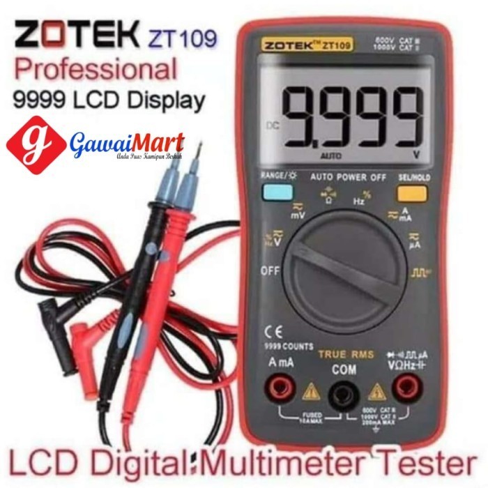 ✨Baru Multimeter Digital Zotek Zt109 Multimeter Avometer Original Terbaru